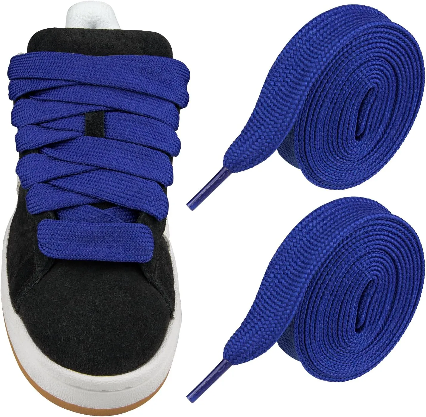 2CM Fat Wide Jumbo Thick Flat Shoe Laces for Campus,Shoelaces Replacement Laces for Sneaker Shoes
