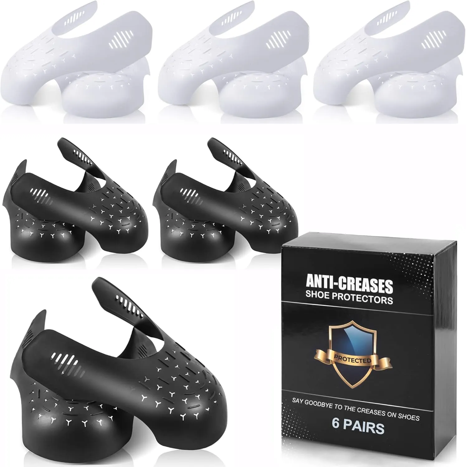 6 Pairs Shoe Creases Protectors for Sneakers, Air Jordan,Air Force, Dunk and More