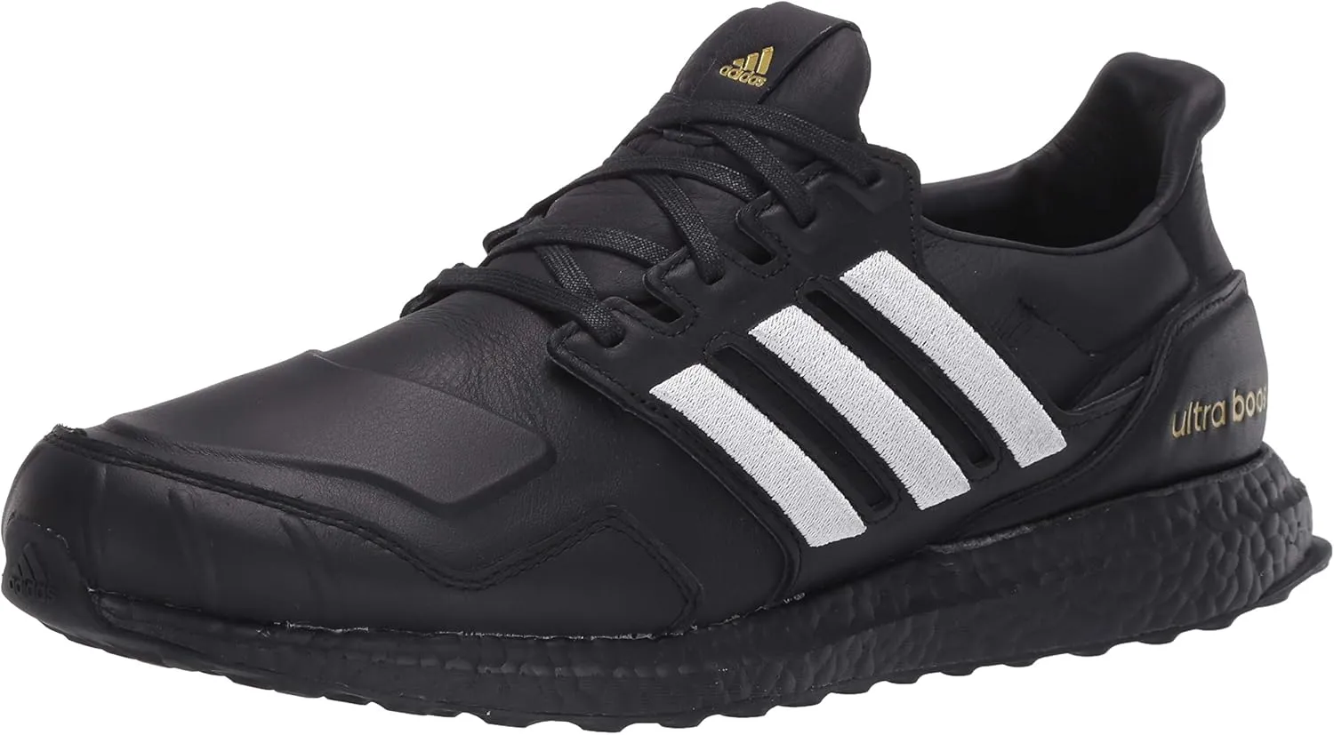 adidas Unisex-Adult Ultraboost DNA Sneaker, Black/White/Gold Metallic, 8
