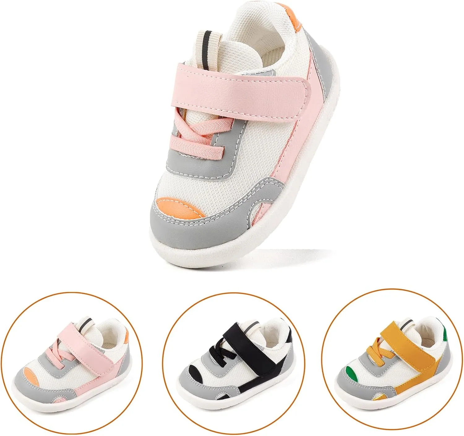 Baby Boy Girl Shoes Infant Non Slip Sneakers Breathable Lightweight Toddler First Walking Shoes 6 12 18 24 Months
