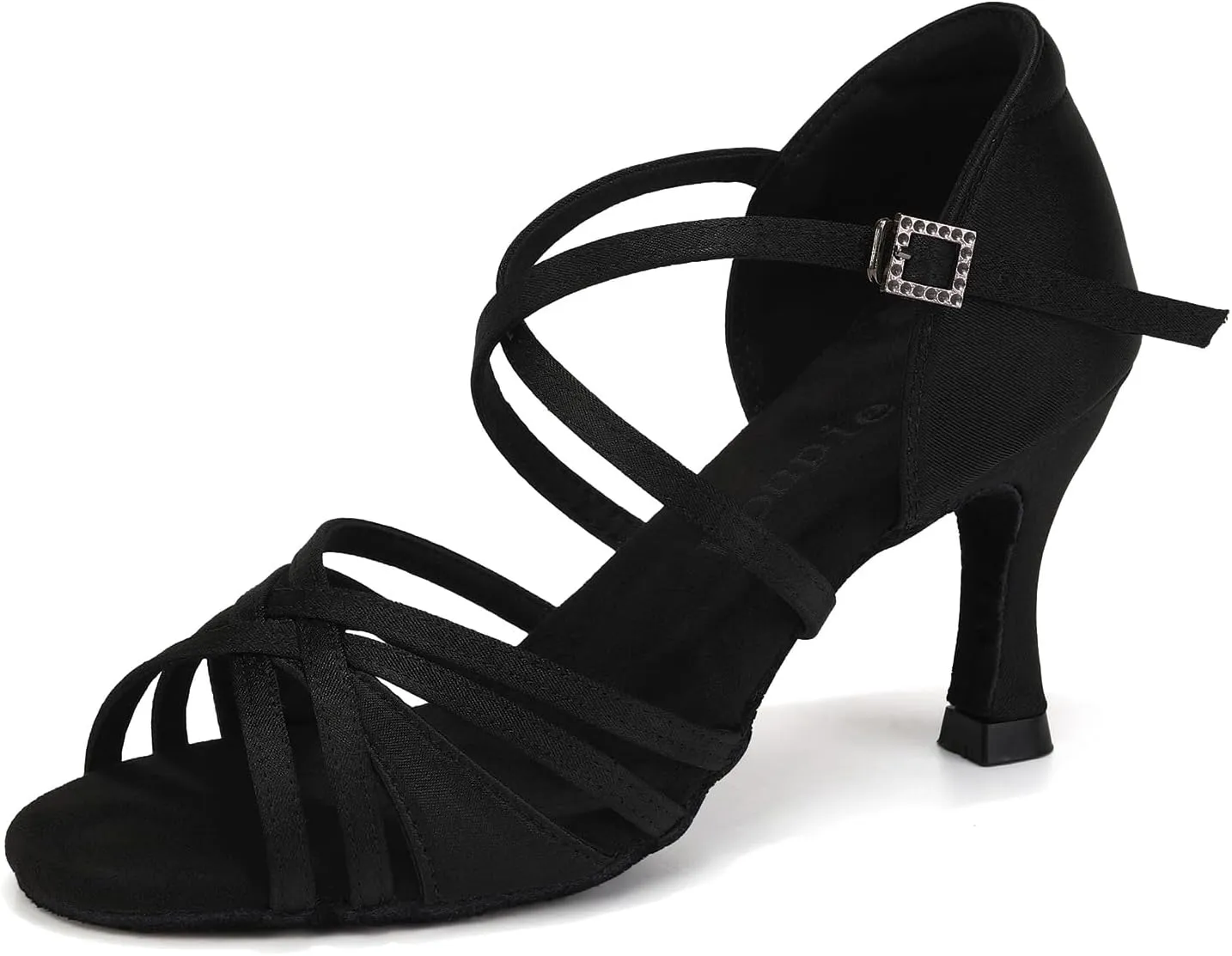 Ballroom Latin Dance Shoes for Women Open Toe Salsa Tango Professional Dance Shoes 3 Inch