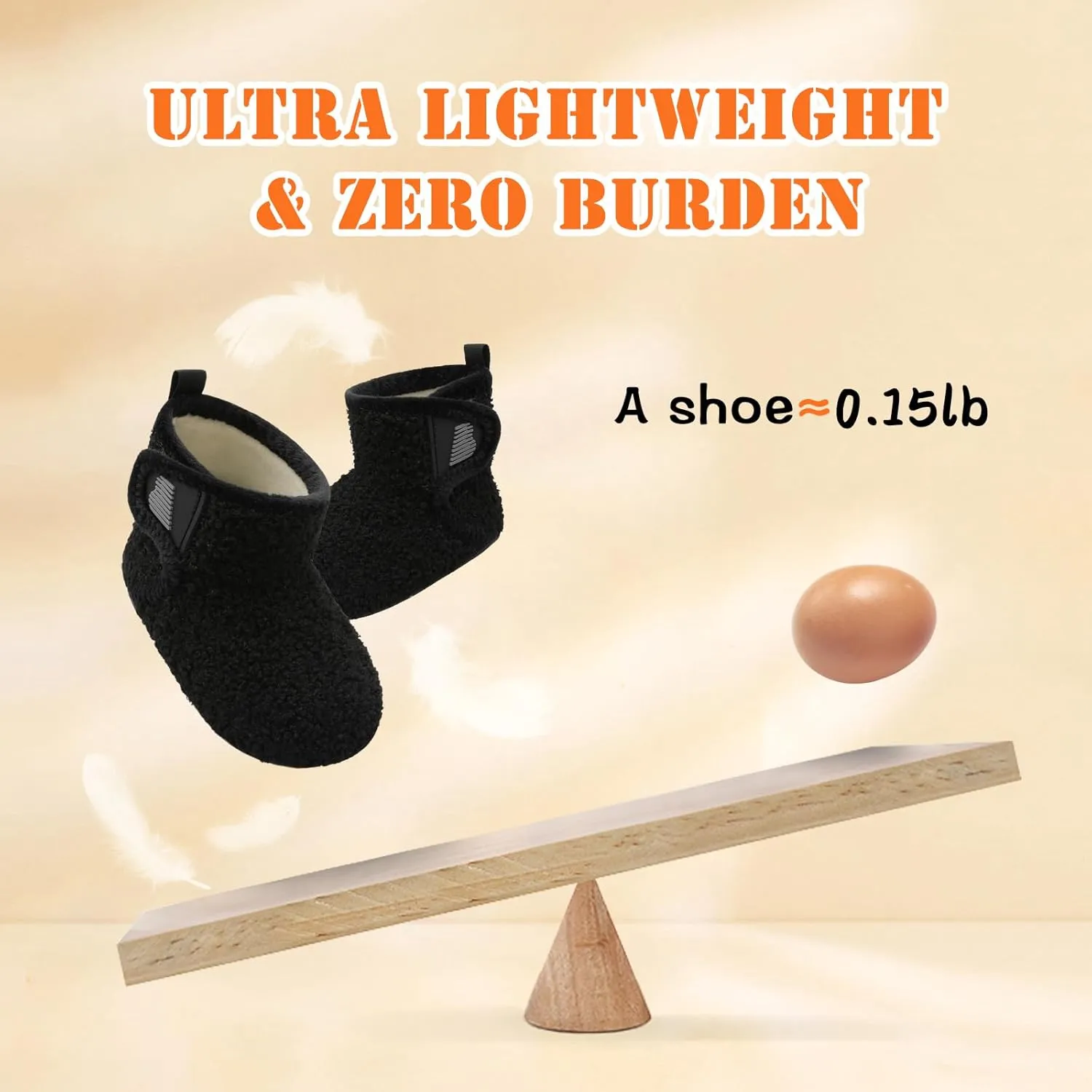 BARERUN Toddler Slippers Girls Boys House Shoes Baby Winter Booties Plush Cozy Kids House Slipper Warm Lightweight Infant Walking Shoes Socks
