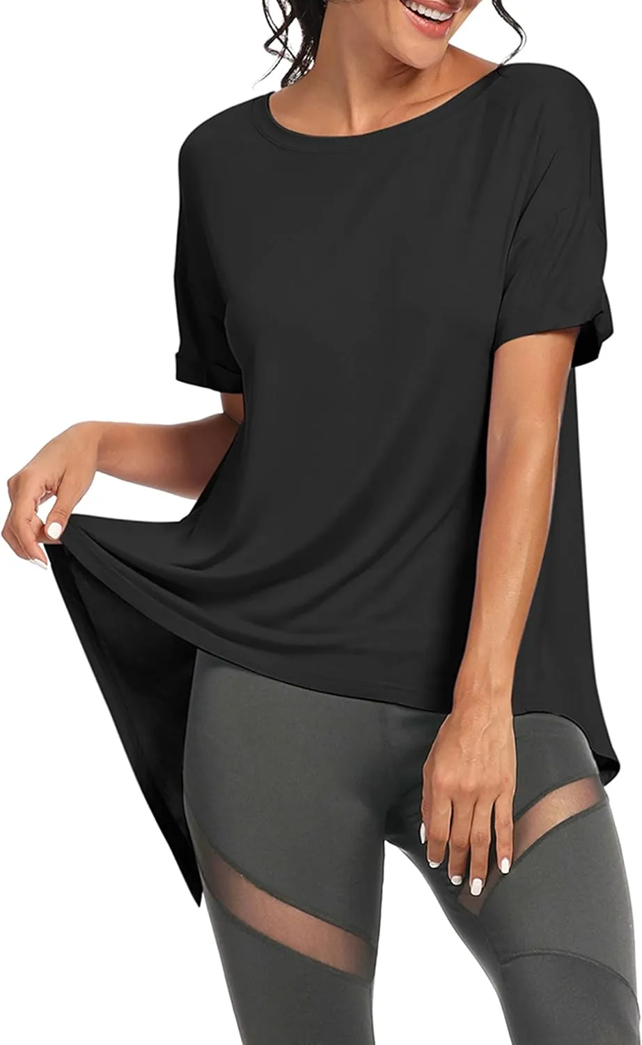 Bestisun Workout Tops Open Back Shirts Gym Athletic Clothes Tie Back Musle Tank for Women