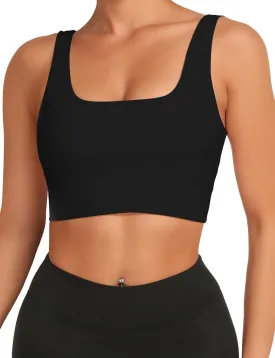 Buauty Sports Bras for Women, High Support Sport Bra Workout Built in Bra Scoop Neck U Back Yoga Sports Bra