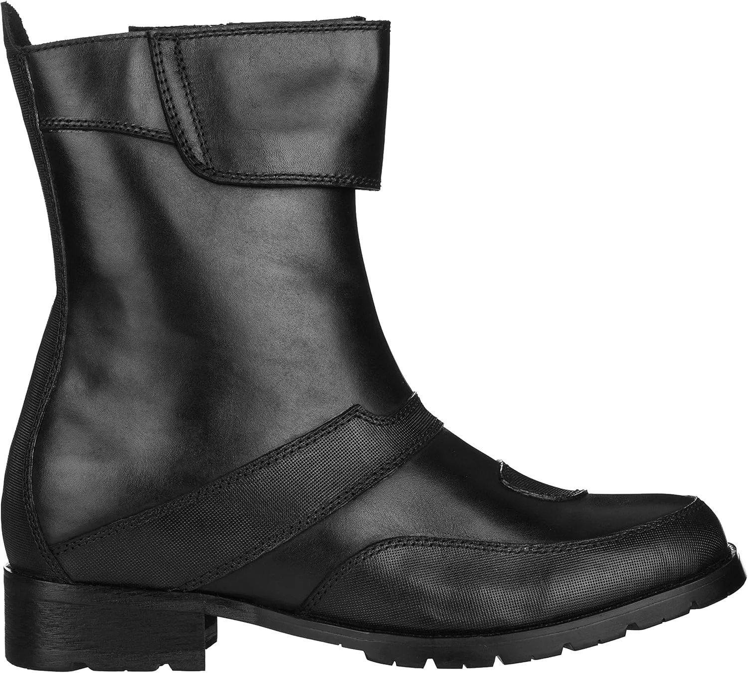 CALTO Men's Invisible Height Increasing Elevator Shoes - Black Leather Zipper High-top Biker Boots - 3.3 Inches Taller - G6252 - Size 7.5 D(M) US