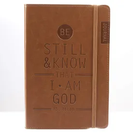 Christian Art Gifts Tan Faux Leather Journal, Be Still and Know - Psalm 46:10, Flexcover Inspirational Notebook w/Elastic Closure 160 Lined Pages w/Scripture, 5.8 x 8.5 Inches Imitation Leather  September 30, 2014
