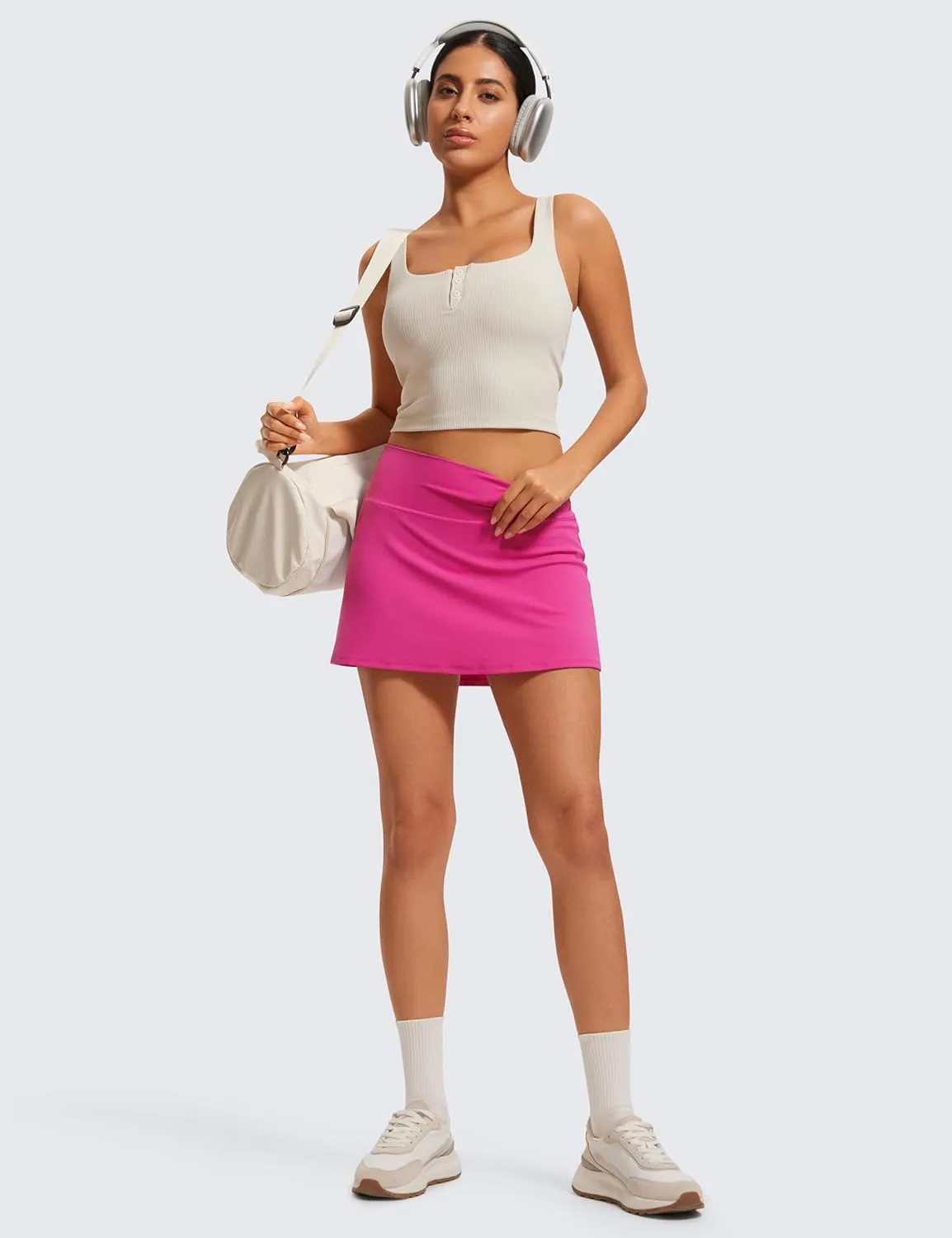 CRZ YOGA Butterluxe Skirts for Women High Waisted A Line Tennis Golf Athletic Casual Skorts with Pockets