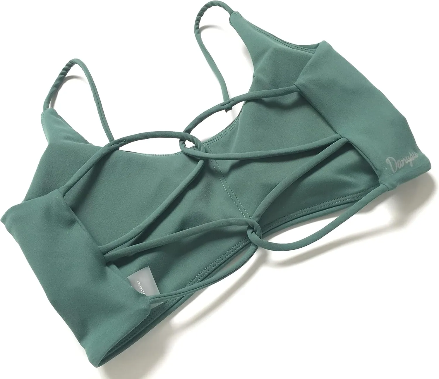 Danysu Backless Sports Bra Soft Workout Tops with Removable Padded Yoga Training Bras Strappy Going Out Top