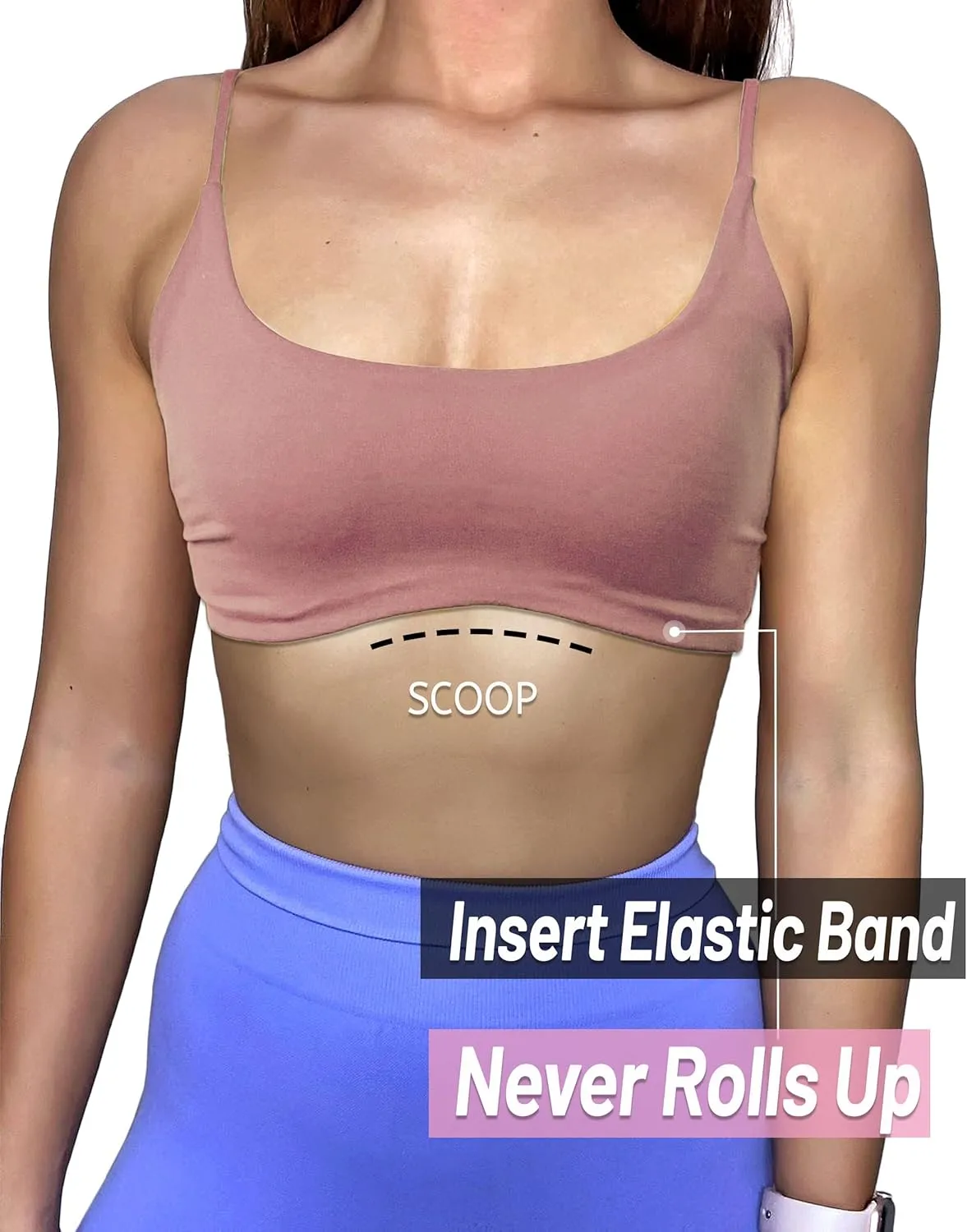 Danysu Backless Sports Bra Soft Workout Tops with Removable Padded Yoga Training Bras Strappy Going Out Top