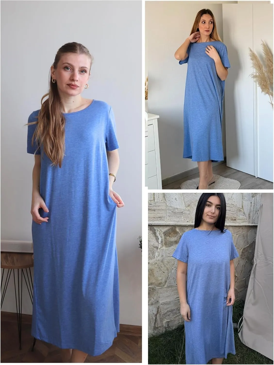 Deyeek Open Back Hospital Gowns for Women Post Shoulder Surgery Dress Adaptive Clothing Night Robes for Spinal Recovery