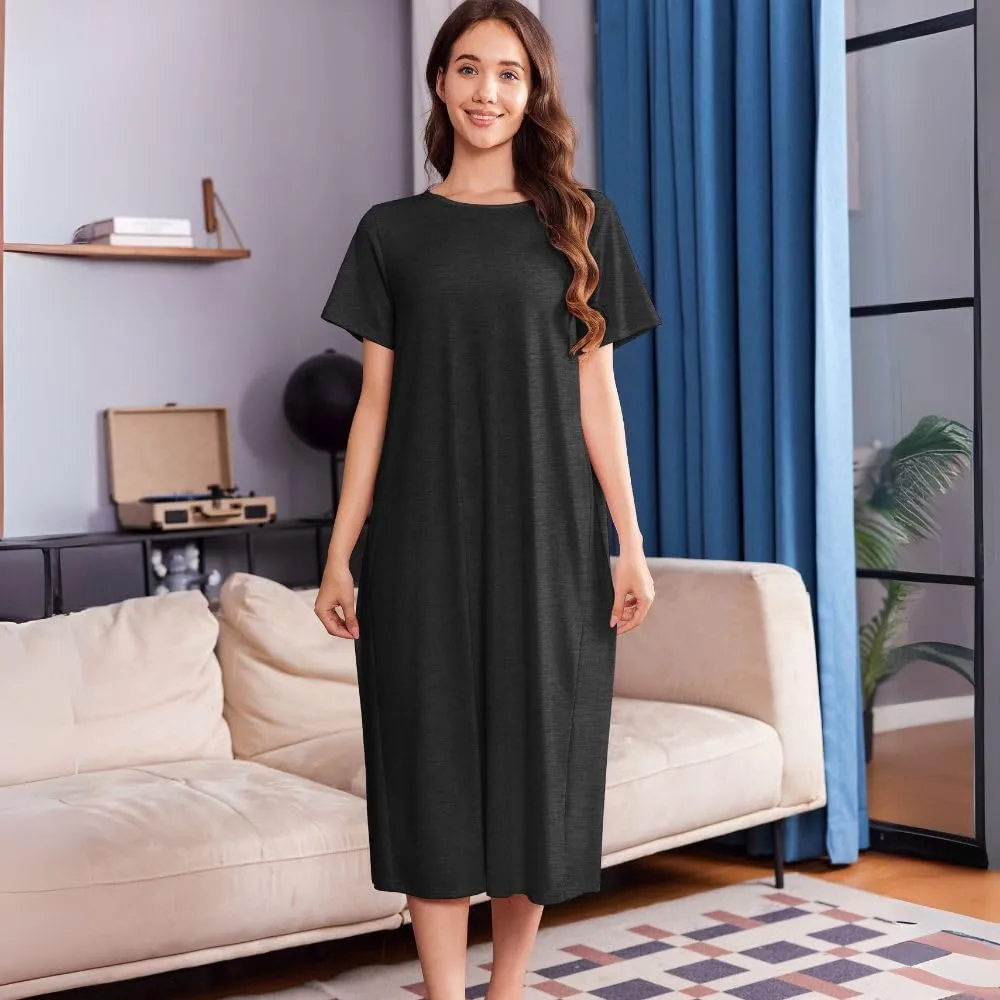 Deyeek Open Back Hospital Gowns for Women Post Shoulder Surgery Dress Adaptive Clothing Night Robes for Spinal Recovery