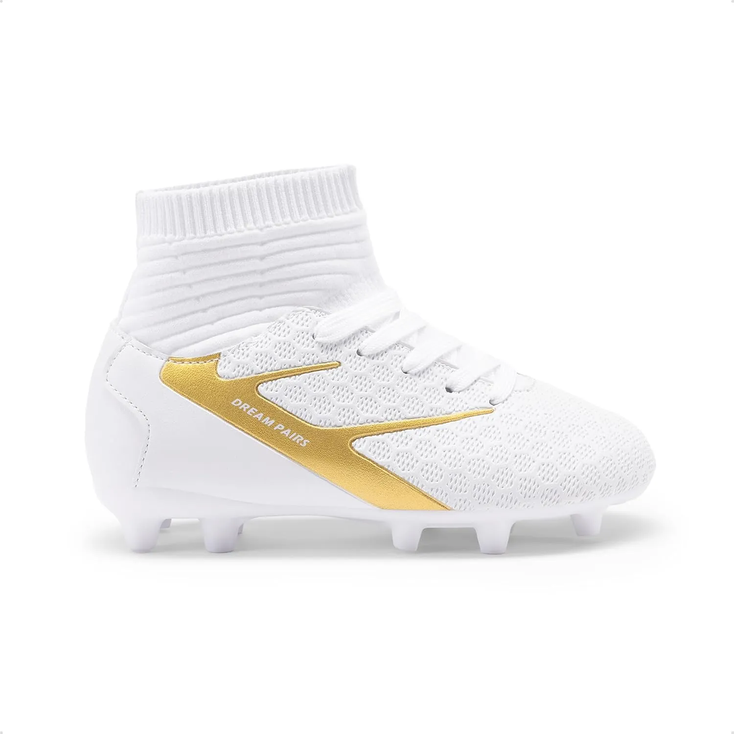 DREAM PAIRS Boys Girls Soccer Cleats Youth Firm Groud Outdoor Sport Athletic High Top Football Shoes for Little/Big Kid