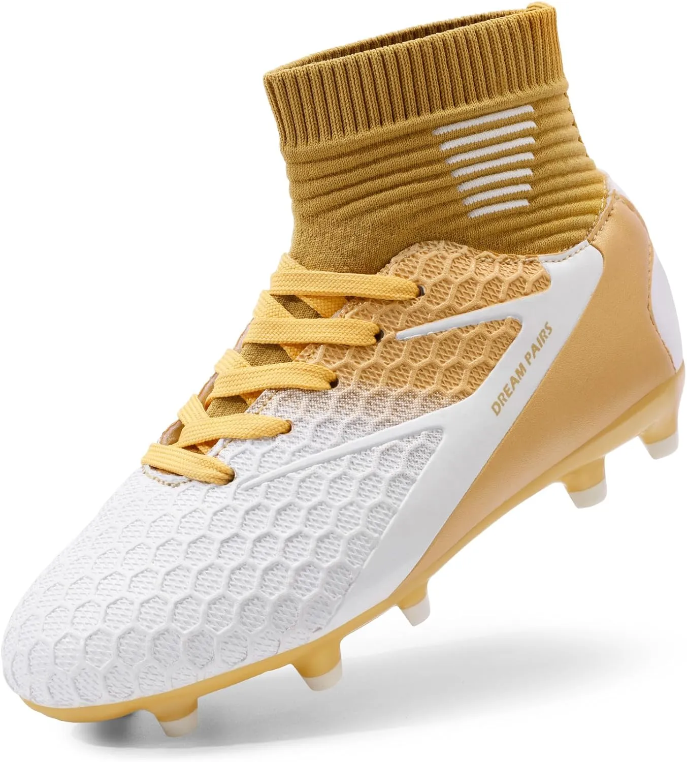 DREAM PAIRS Boys Girls Soccer Cleats Youth Firm Groud Outdoor Sport Athletic High Top Football Shoes for Little/Big Kid