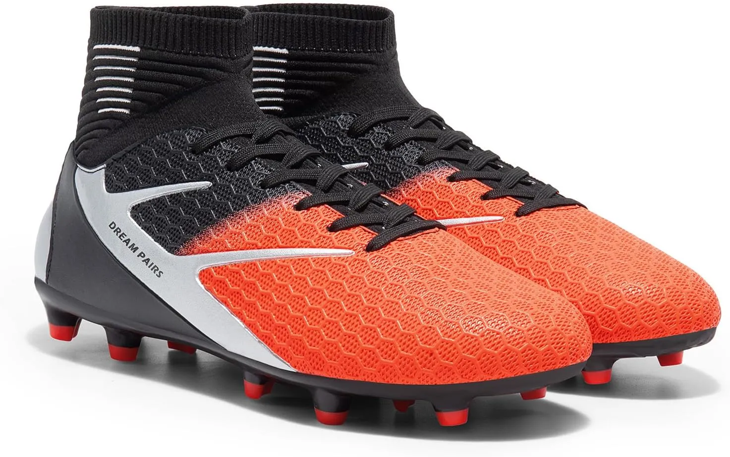 DREAM PAIRS Men's High Tops Lace Up Soccer Cleats, Lightweight Professional Athletic Football Cleats Mens Athletic Shoes for Training Soccer
