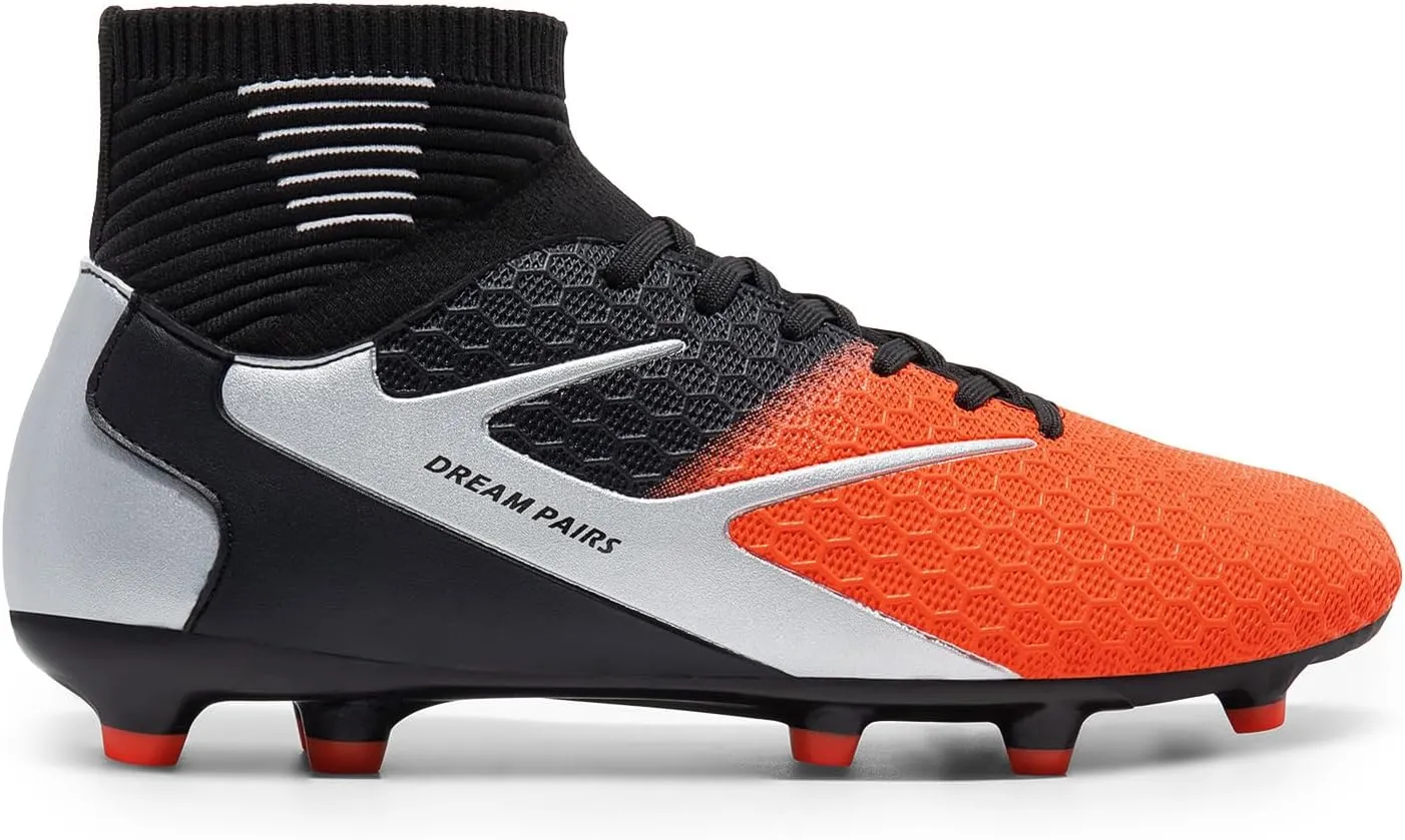 DREAM PAIRS Men's High Tops Lace Up Soccer Cleats, Lightweight Professional Athletic Football Cleats Mens Athletic Shoes for Training Soccer