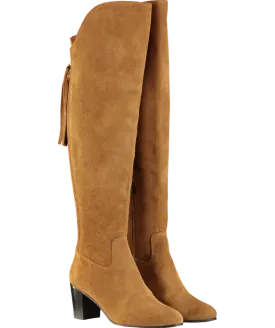 Fairfax & Favor Brown Suede Amira Knee Heeled Boots UK 6 EU 39 👠