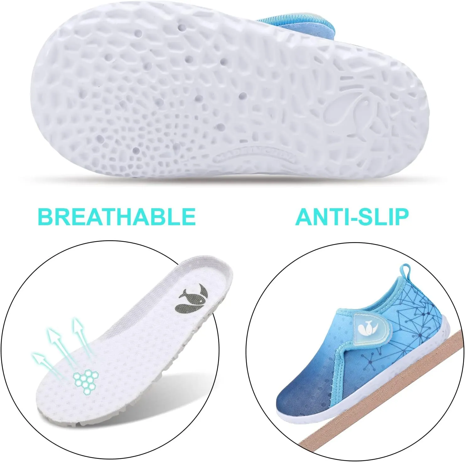 FEETCITY Baby Boys Girls Water Sport Shoes Barefoot Kids Aqua Socks Quick-Dry Beach Swim Pool Shoes