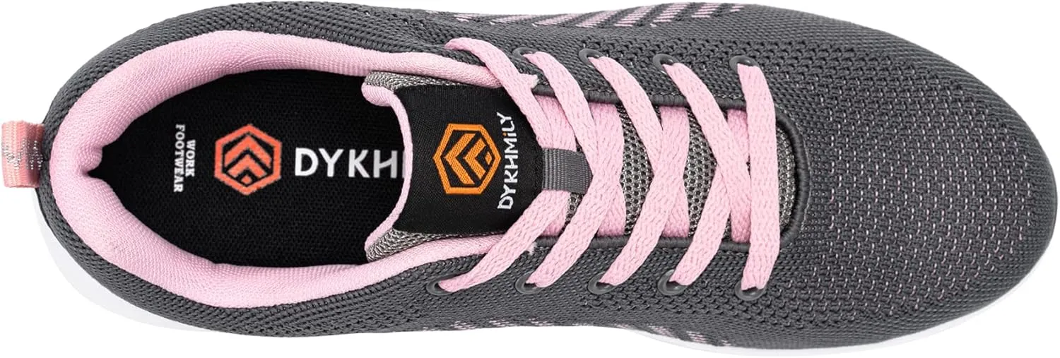 FENLERN Steel Toe Shoes for Women Lightweight Safety Shoes Comfortable Ladies Steel Toe Sneakers Non Slip Work Shoes Breathable Arch Support 5~11 Medium/5.5~10.5 Wide Width