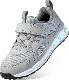 Floranate Light Up Toddler Boys Girls Shoes LED Flashing Lightweight Tennis Walking Sneakers for Toddler and Little Kid