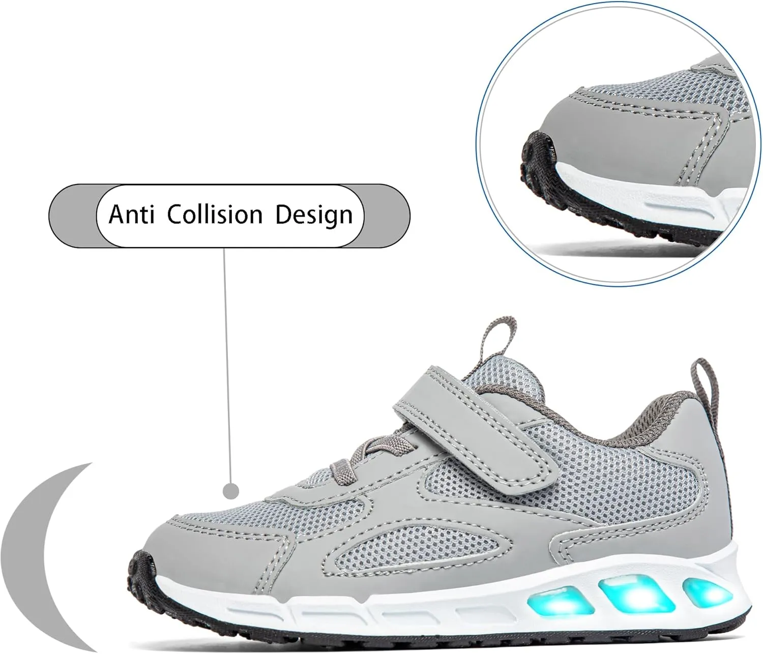 Floranate Light Up Toddler Boys Girls Shoes LED Flashing Lightweight Tennis Walking Sneakers for Toddler and Little Kid