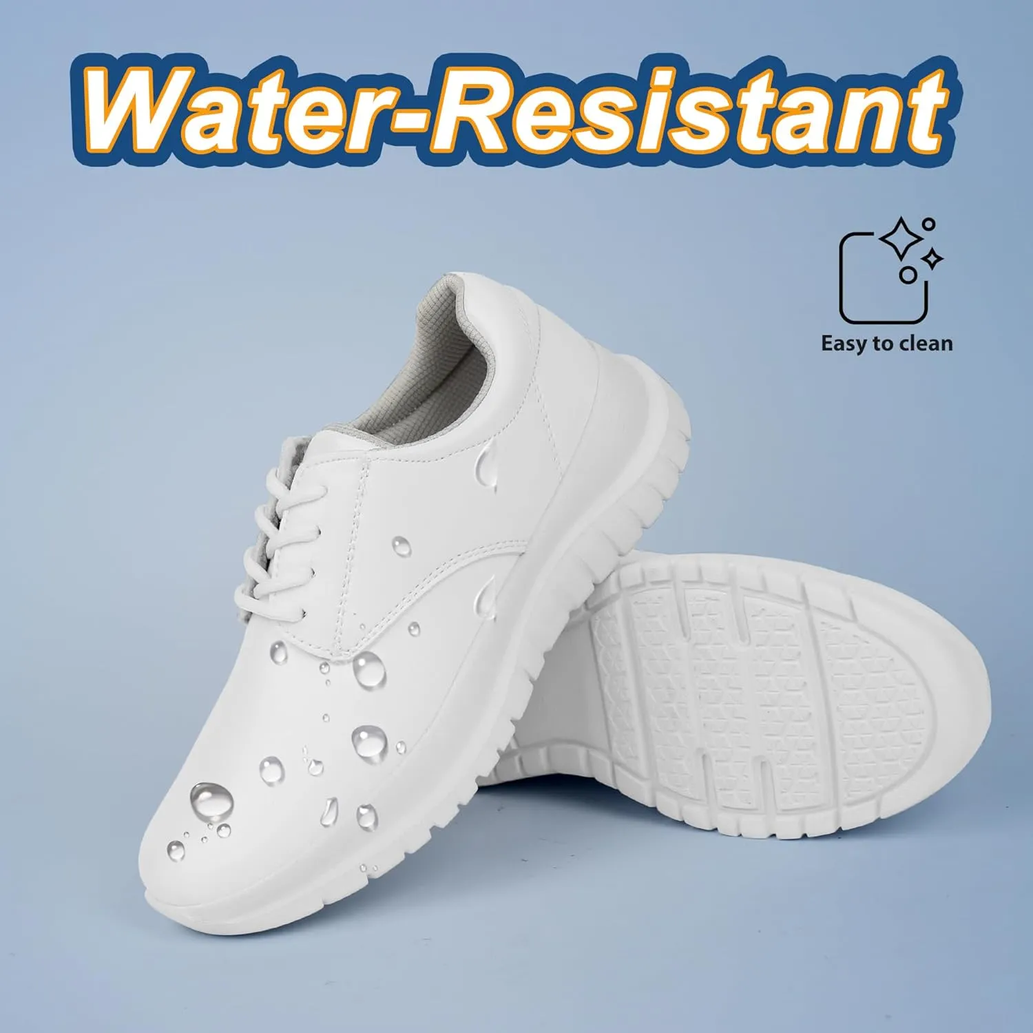 Hawkwell Women's Lace Up Lightweight Water Resistant Nurse Shoes Slip Resistant Healthcare Work Shoes