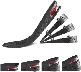 Height Increase Insole, 4-Layer Adjustable Shoe Insert Lift Kit 1.2 to 3.3 Inch with Heel Air Cushion for Men&Women 5-9