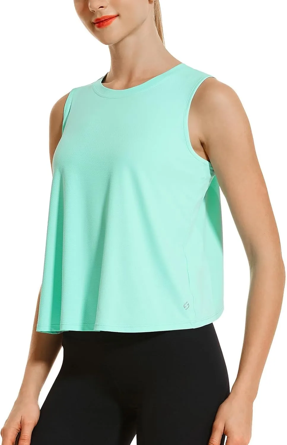 HODOSPORTS Workout Tops for Women UPF 50  Open Back Sleeveless Tank Tops Quick Dry Athletic Gym Yoga Shirts Loose Fit