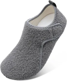 L-RUN Womens Mens House Slippers Indoor Home Shoes Warm Barefoot Slippers Outdoor House Shoes Anti-slip