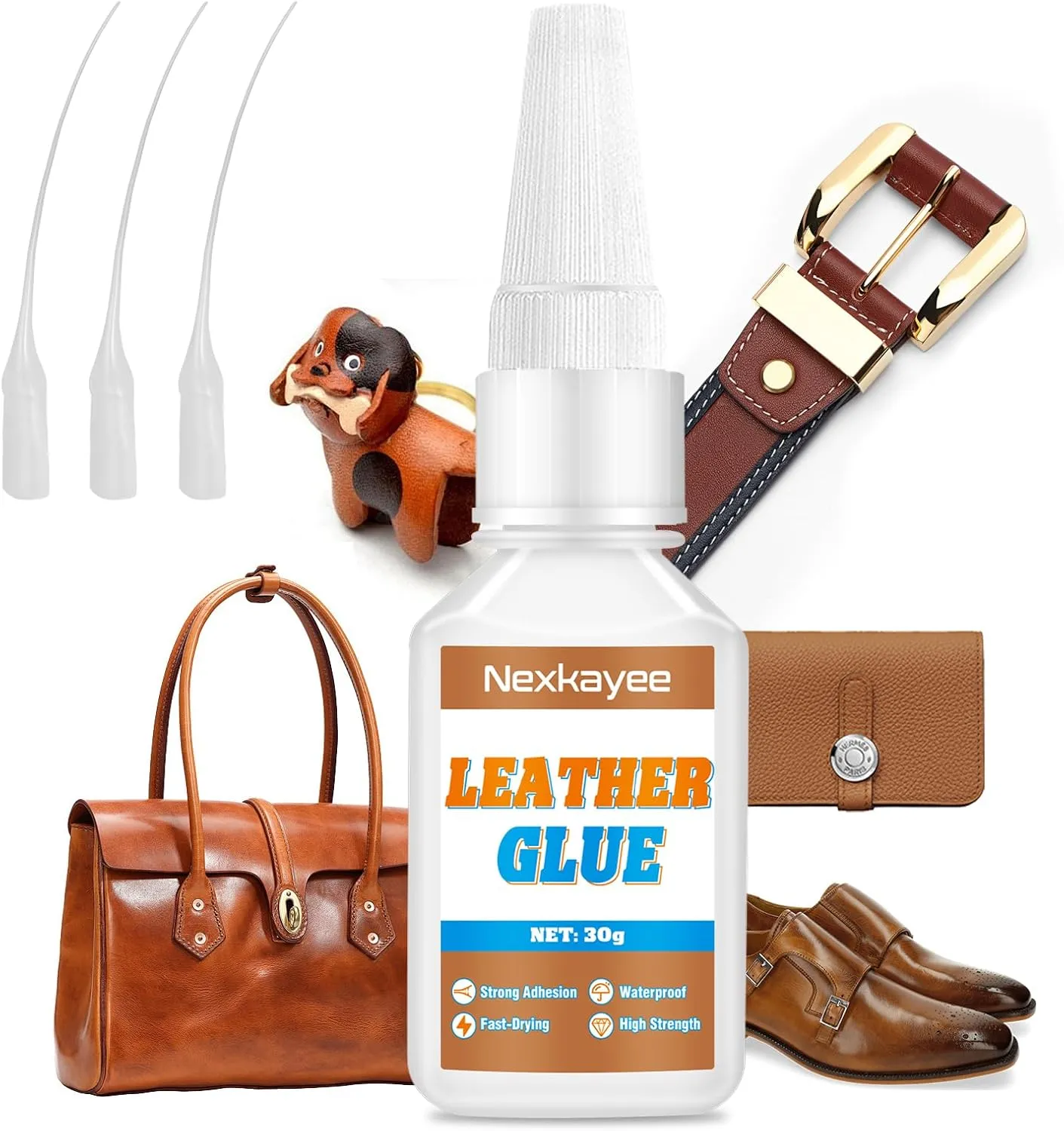 Leather Glue, Fast-Drying Adhesive, Clear Superglue for Repairing Furniture Upholstery, Sofas, Shoes, Bags and Other Crafts, 30g (Pack of 1)