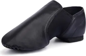 Linodes Unisex 006 PU Leather Upper Slip-on Jazz Shoe for Women and Men's Dance Shoes