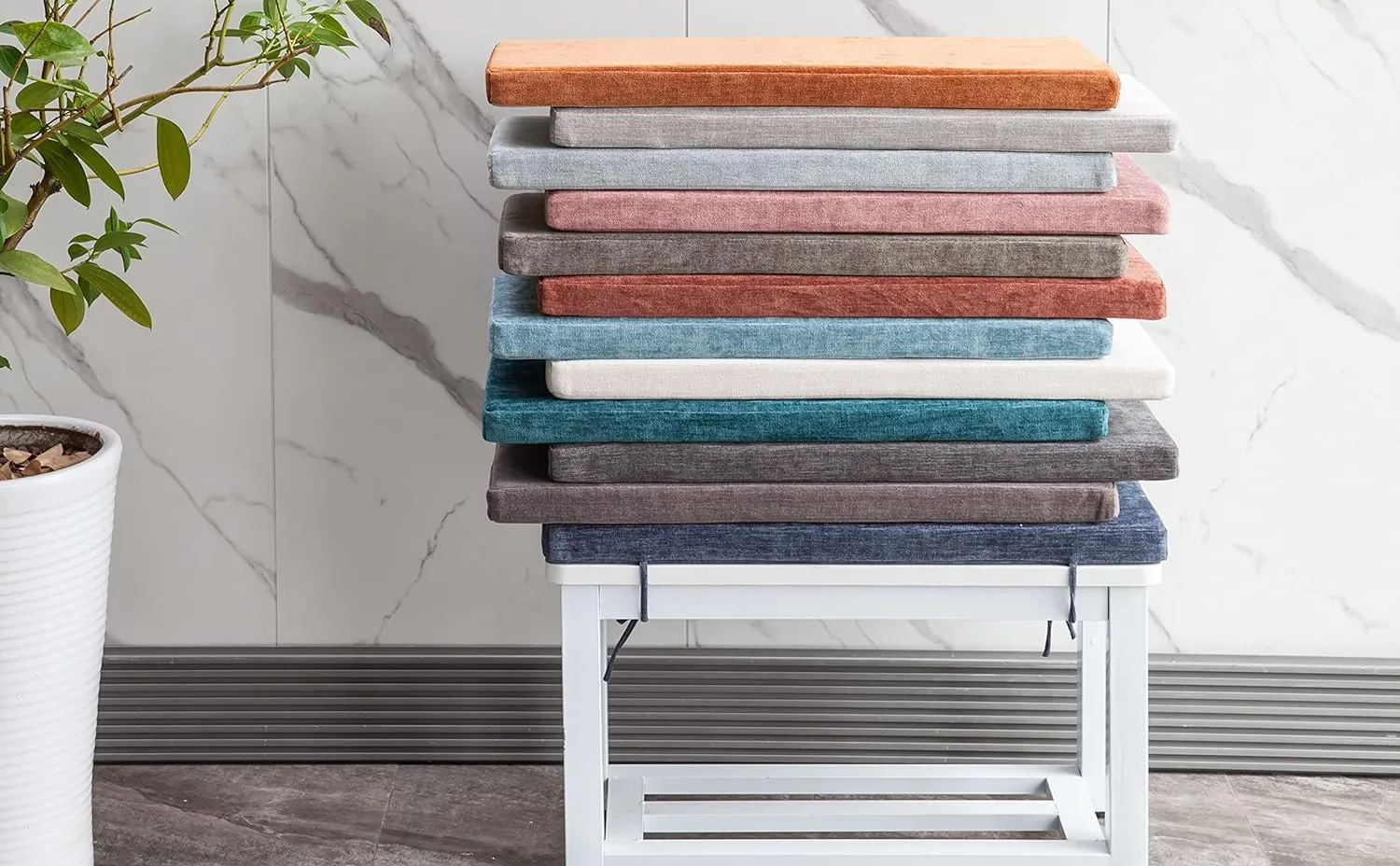 Loveboat Washable Bench Cushion, Non-Slip Bench Pad for Shoe Storage, Window, Piano, Dining 36"x14"x2" Navy