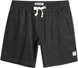maamgic Mens Sweat Shorts 7" Above Knee Workout Gym Shorts Lounge Shorts with Zipper Pockets