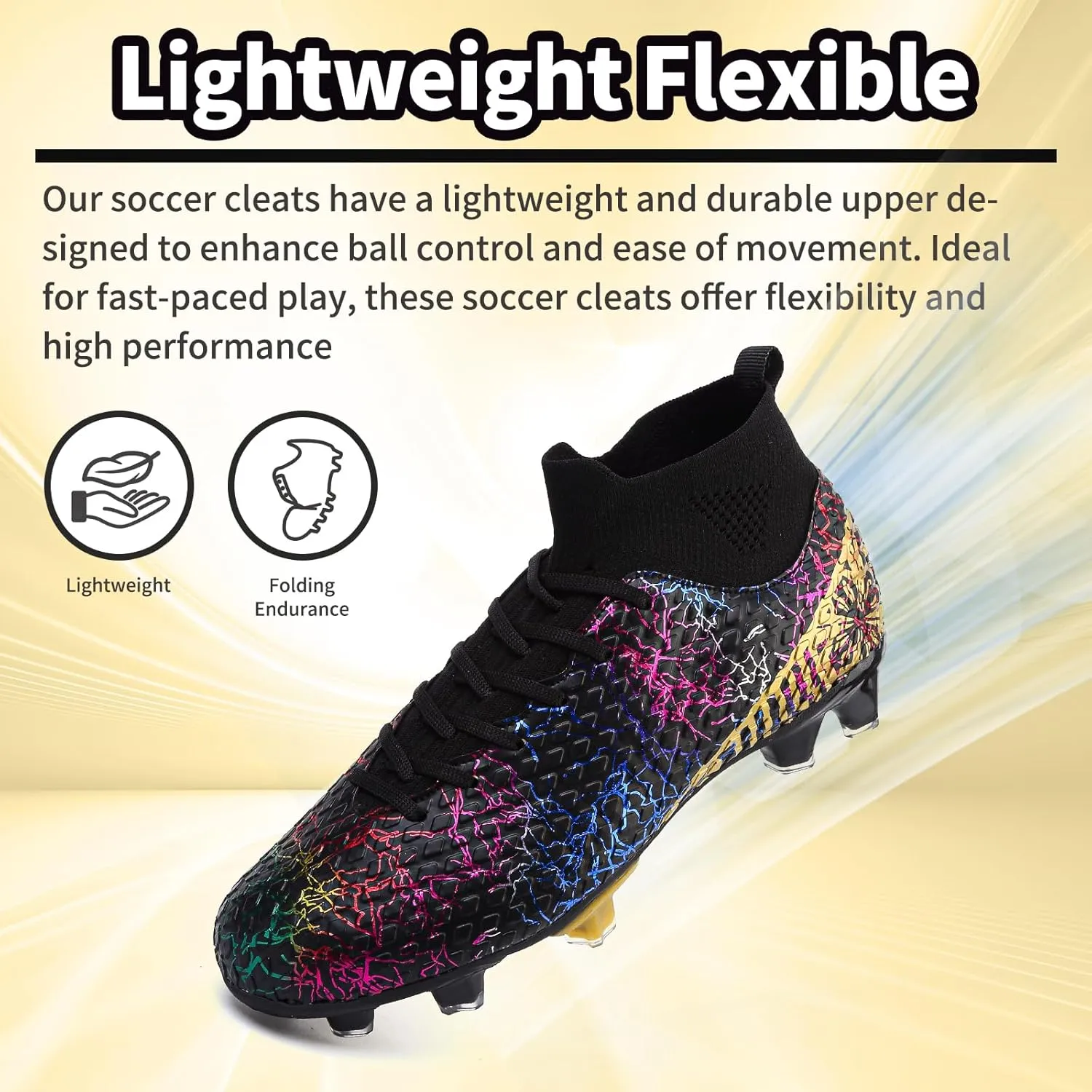 Men Soccer Cleats Women Football Cleats for Big Boy AG/FG