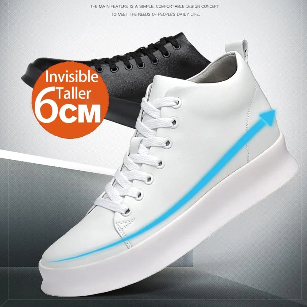 Men's 3" (8cm) Taller Elevator Shoes Fashion Sneaker with Invisible Height Increase Insoles