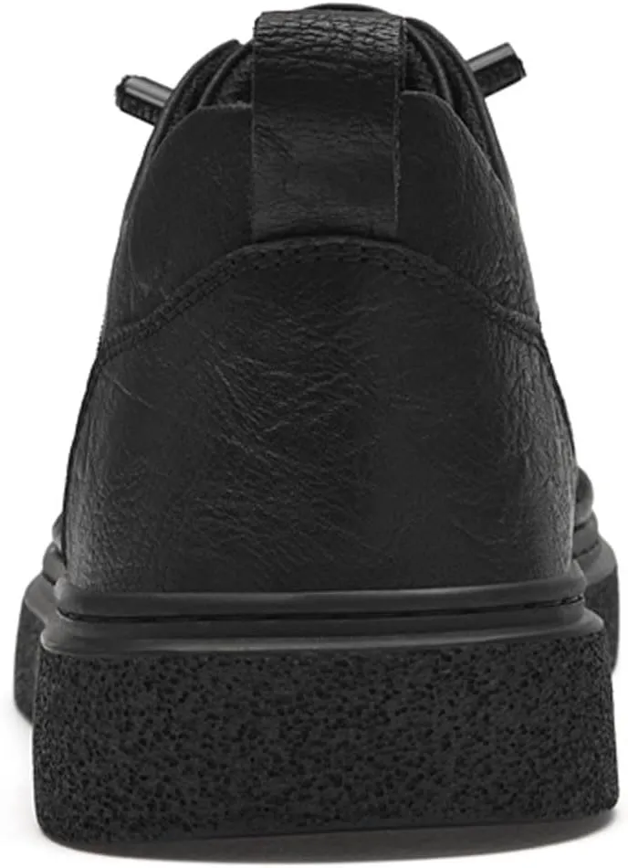 Men's Fashion Casual Oxford Shoes 1.96 Inches Taller Invisible Height Increasing Elevator Shoes Male Lifting Shoes Lace-up Cowhide Leather Dress Shoes