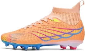 Men's Soccer Cleats Football Cleats for Mens Big Boys High-Top Non-Slip Spikes Shoes for Youth Professional Training Turf Indoor Outdoor Sneaker
