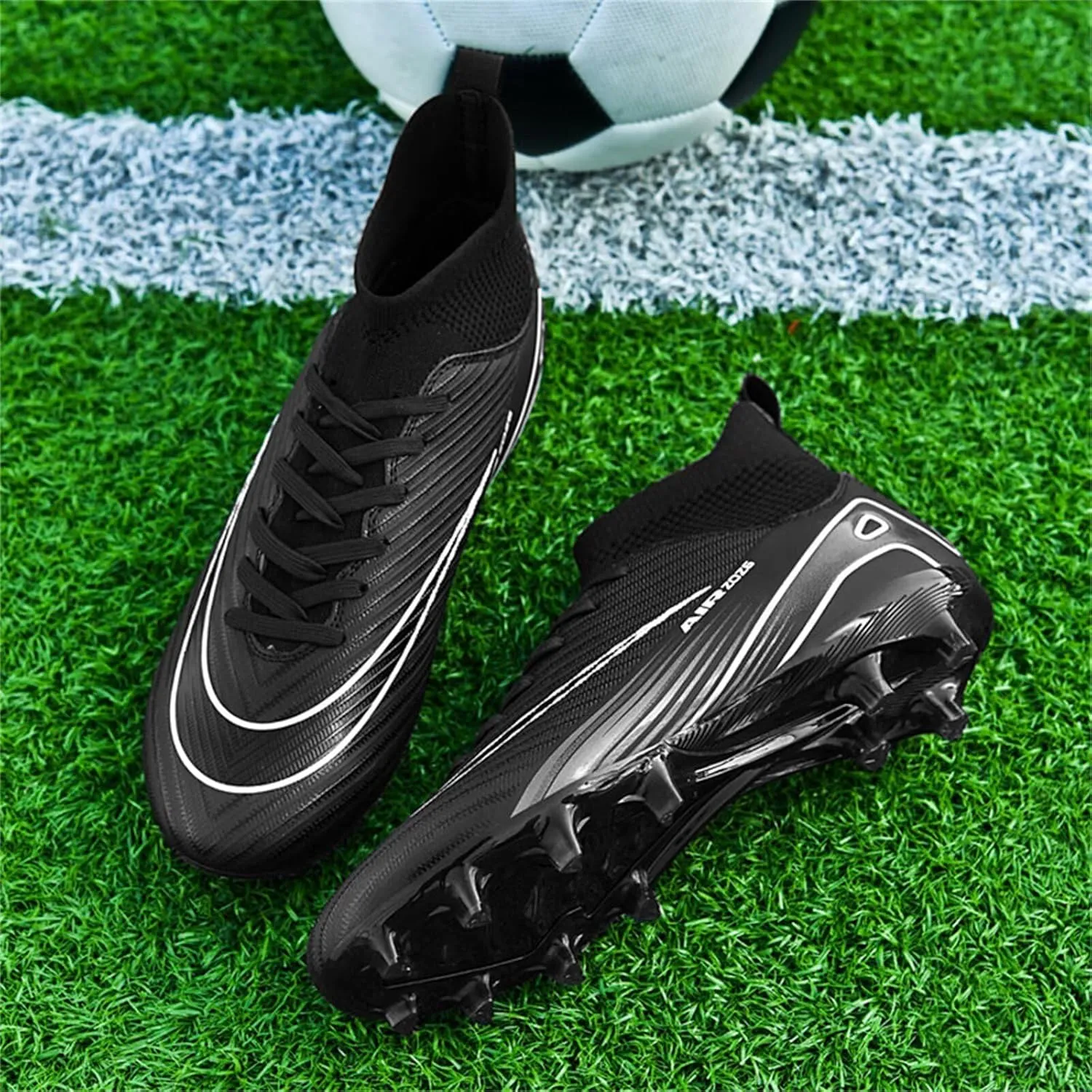 Mens Soccer Cleats Womens Football Shoes High Tops Non Slip Spikes Indoor Outdoor Youth Baseball Lacrosse Sneaker
