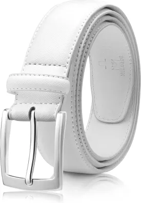 MILORDE Men's Genuine Leather Dress Belt, Handmade, 100% Cow Leather, Fashion & Classic Designs for Work Business and Casual