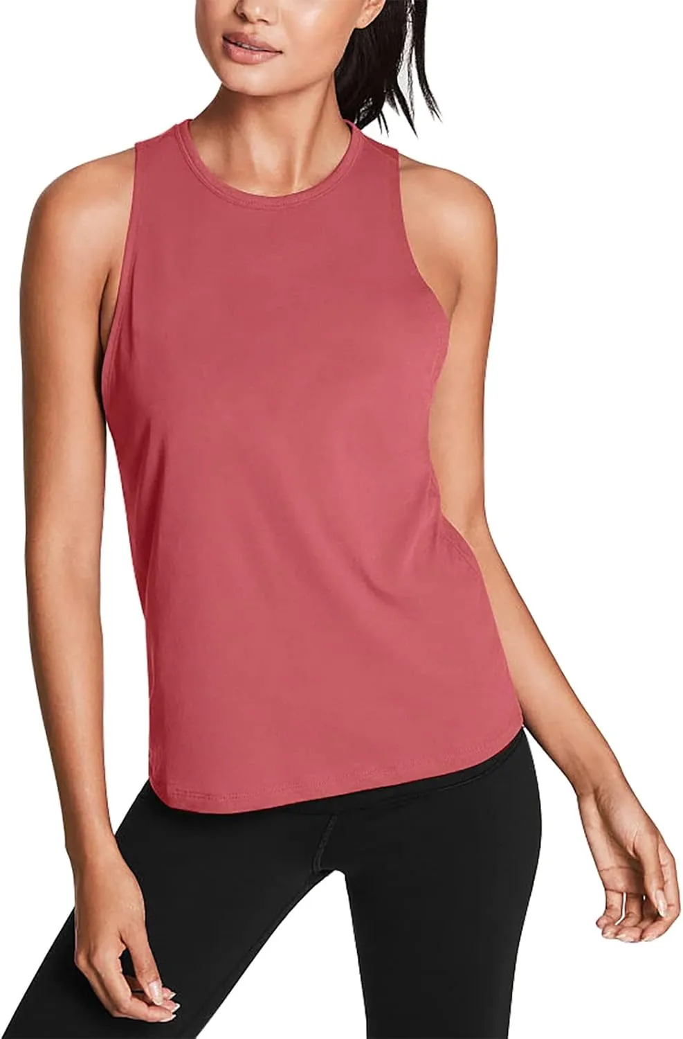 Mippo Workout Tops for Women Open Back Yoga Shirts Tank Tops Athletic Tops Gym Workout Clothes