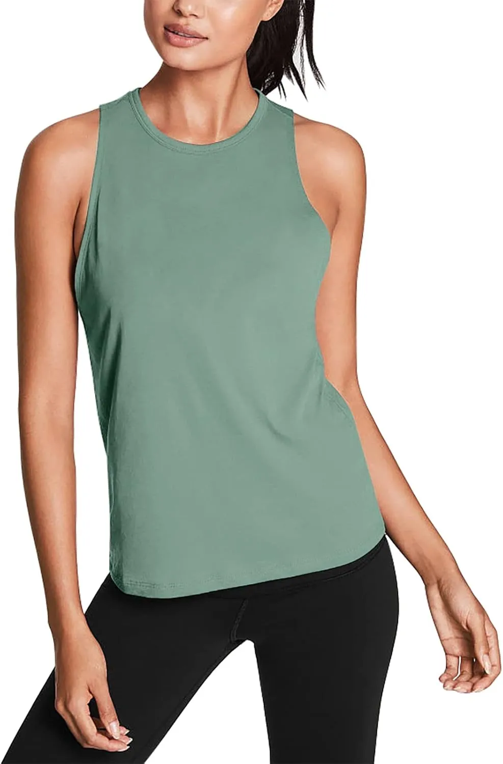 Mippo Workout Tops for Women Open Back Yoga Shirts Tank Tops Athletic Tops Gym Workout Clothes