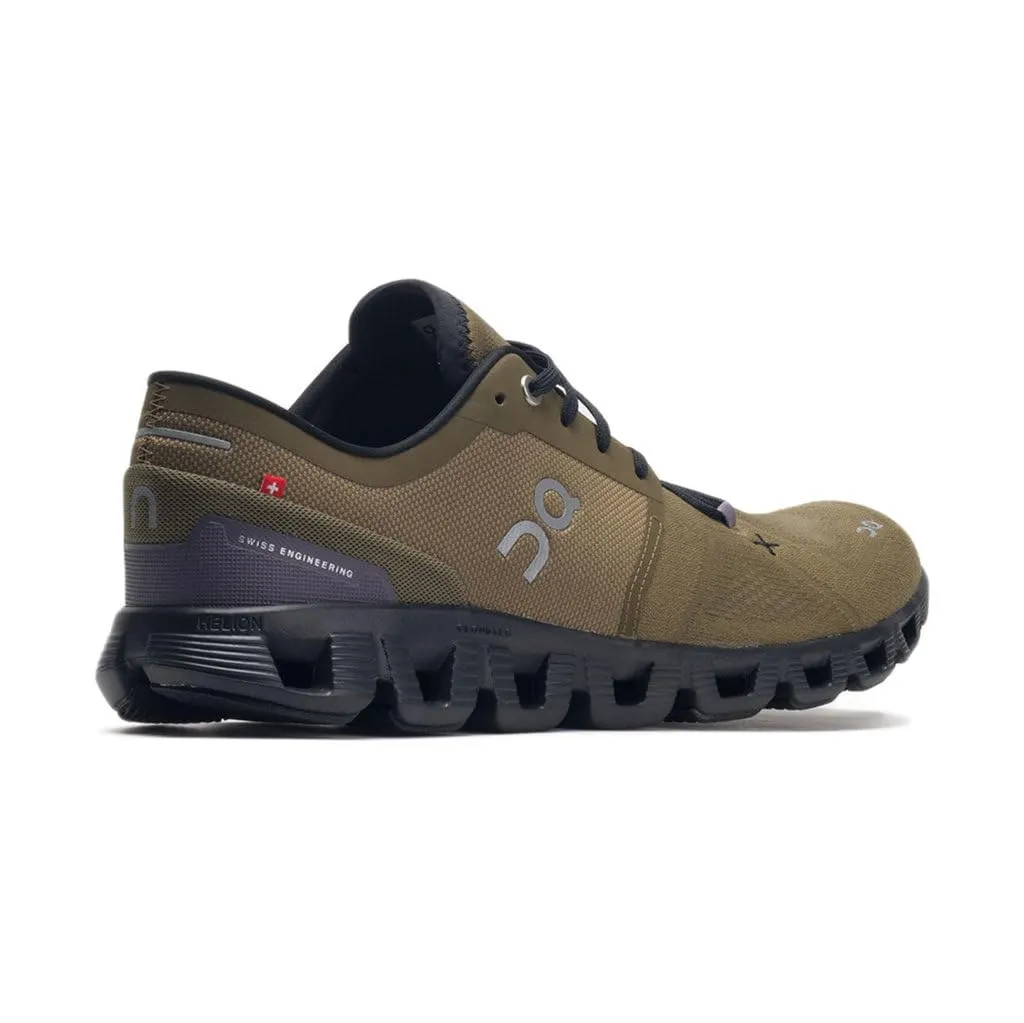 On Men's Cloud X 3 Sneakers, Hunter | Black, 12 Medium US