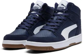 PUMA Men's Rebound Layup Mid Shoes Sneaker, Navy-White, 10.5