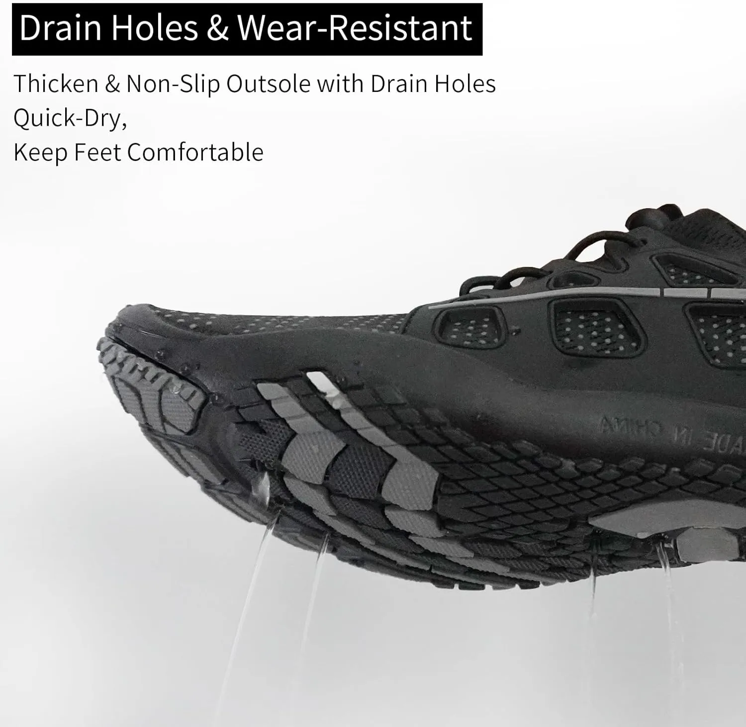 Queday Water Shoes for Women Men Quick Dry Barefoot Shoes Athletic Lightweight Sports Aqua Socks Outdoor Swim Fishing Hiking Diving Surf Walking Kayaking