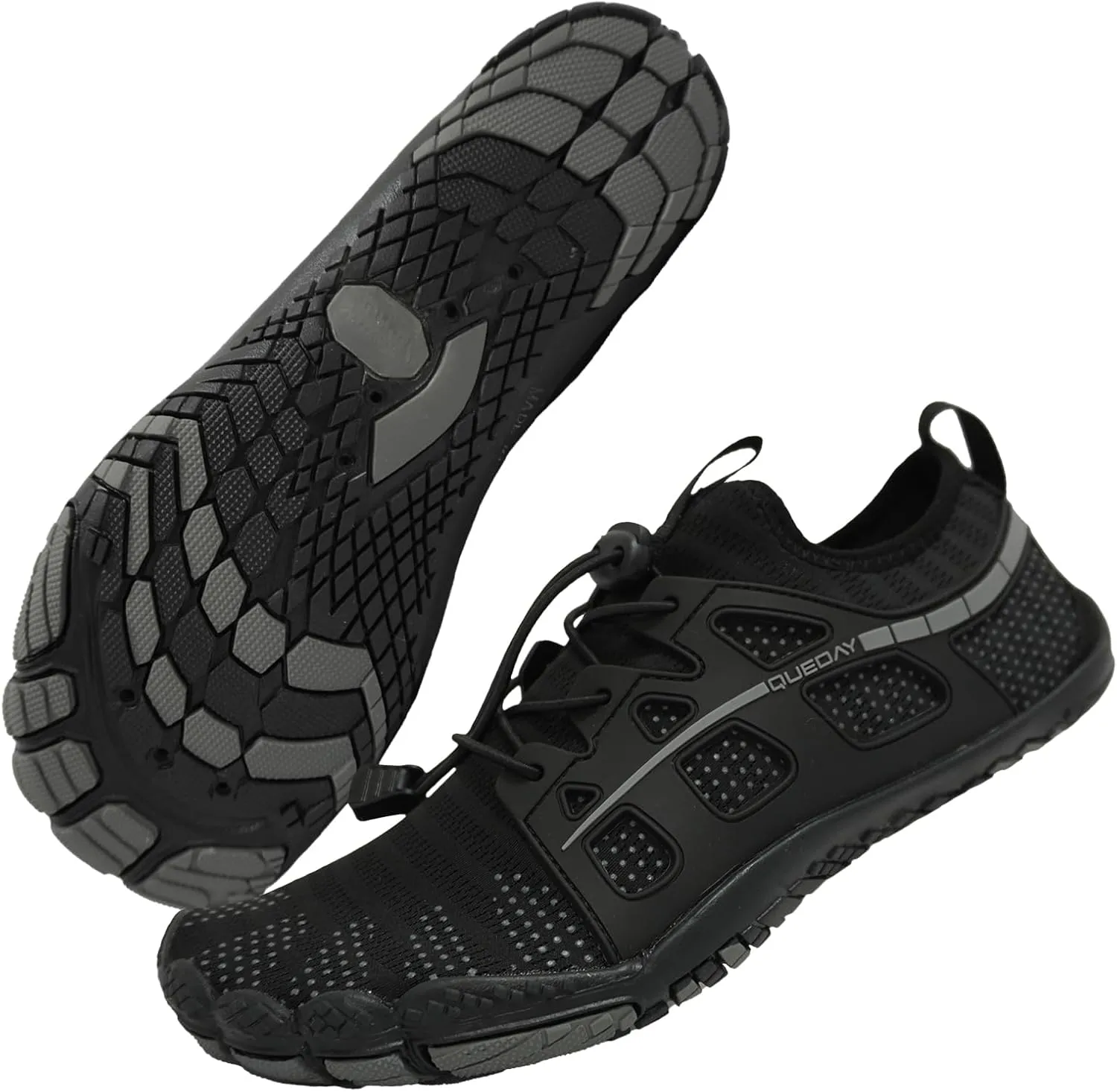 Queday Water Shoes for Women Men Quick Dry Barefoot Shoes Athletic Lightweight Sports Aqua Socks Outdoor Swim Fishing Hiking Diving Surf Walking Kayaking