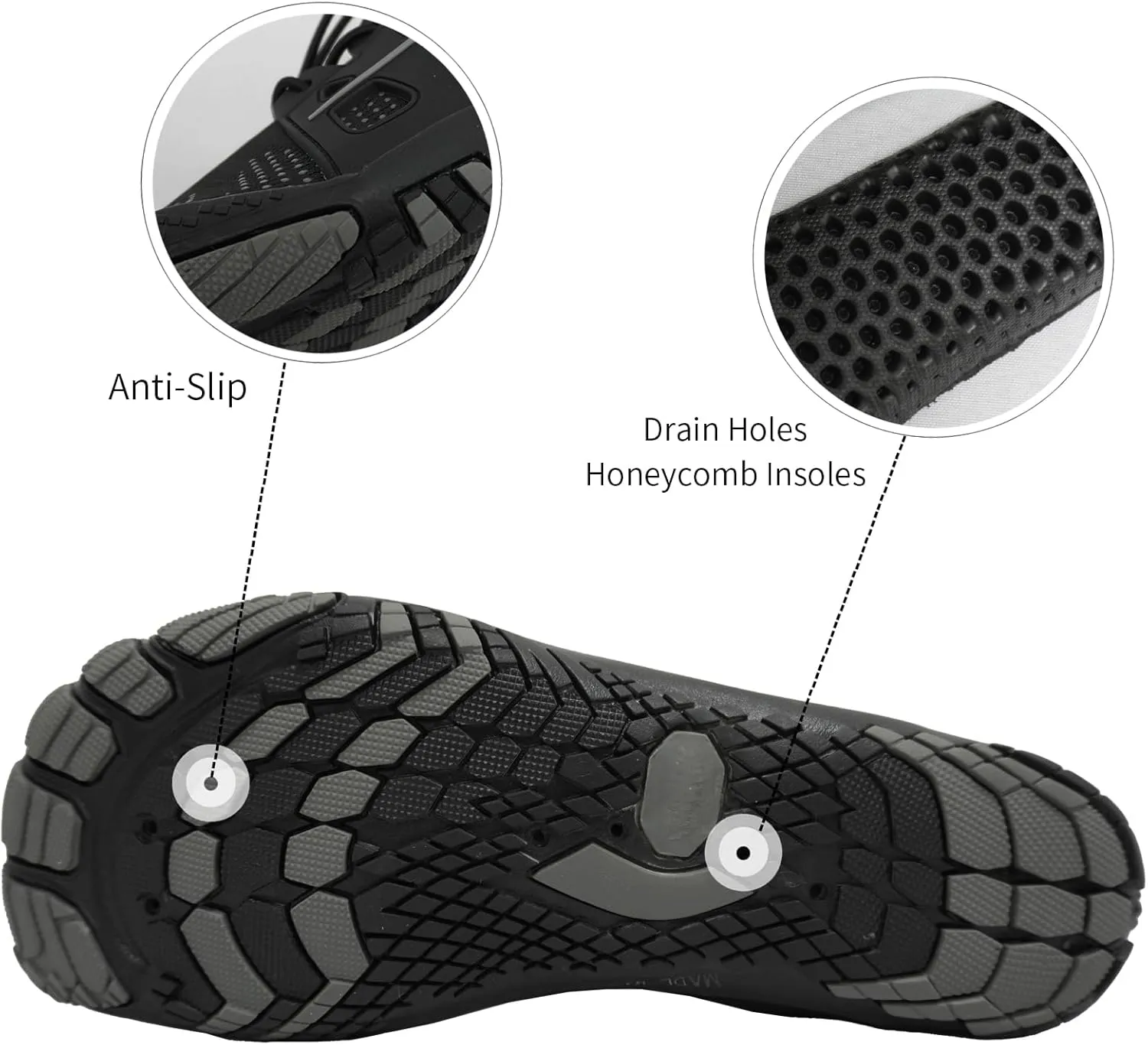Queday Water Shoes for Women Men Quick Dry Barefoot Shoes Athletic Lightweight Sports Aqua Socks Outdoor Swim Fishing Hiking Diving Surf Walking Kayaking