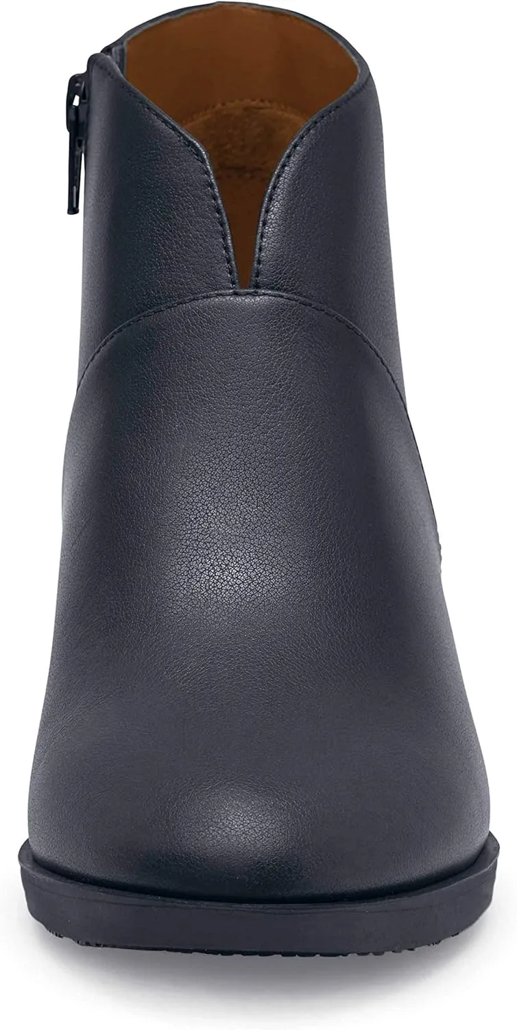 Shoes for Crews Delilah, Women's Slip Resistant Work Shoes, Water Resistant, Leather, Black
