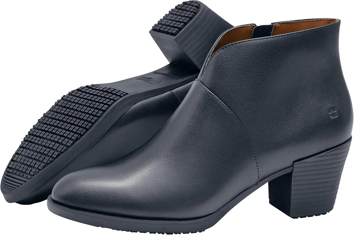 Shoes for Crews Delilah, Women's Slip Resistant Work Shoes, Water Resistant, Leather, Black