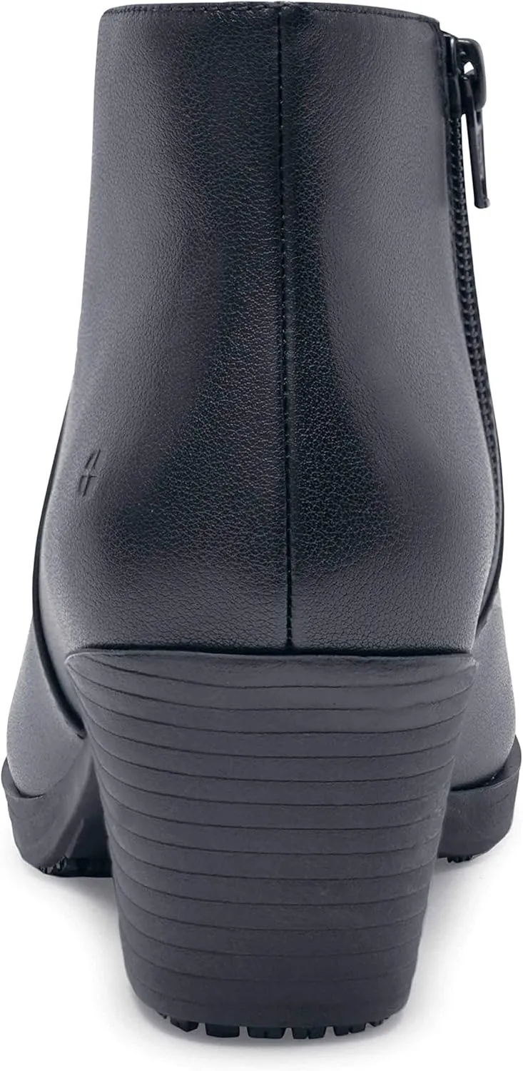 Shoes for Crews Delilah, Women's Slip Resistant Work Shoes, Water Resistant, Leather, Black