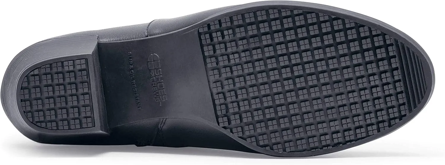 Shoes for Crews Delilah, Women's Slip Resistant Work Shoes, Water Resistant, Leather, Black
