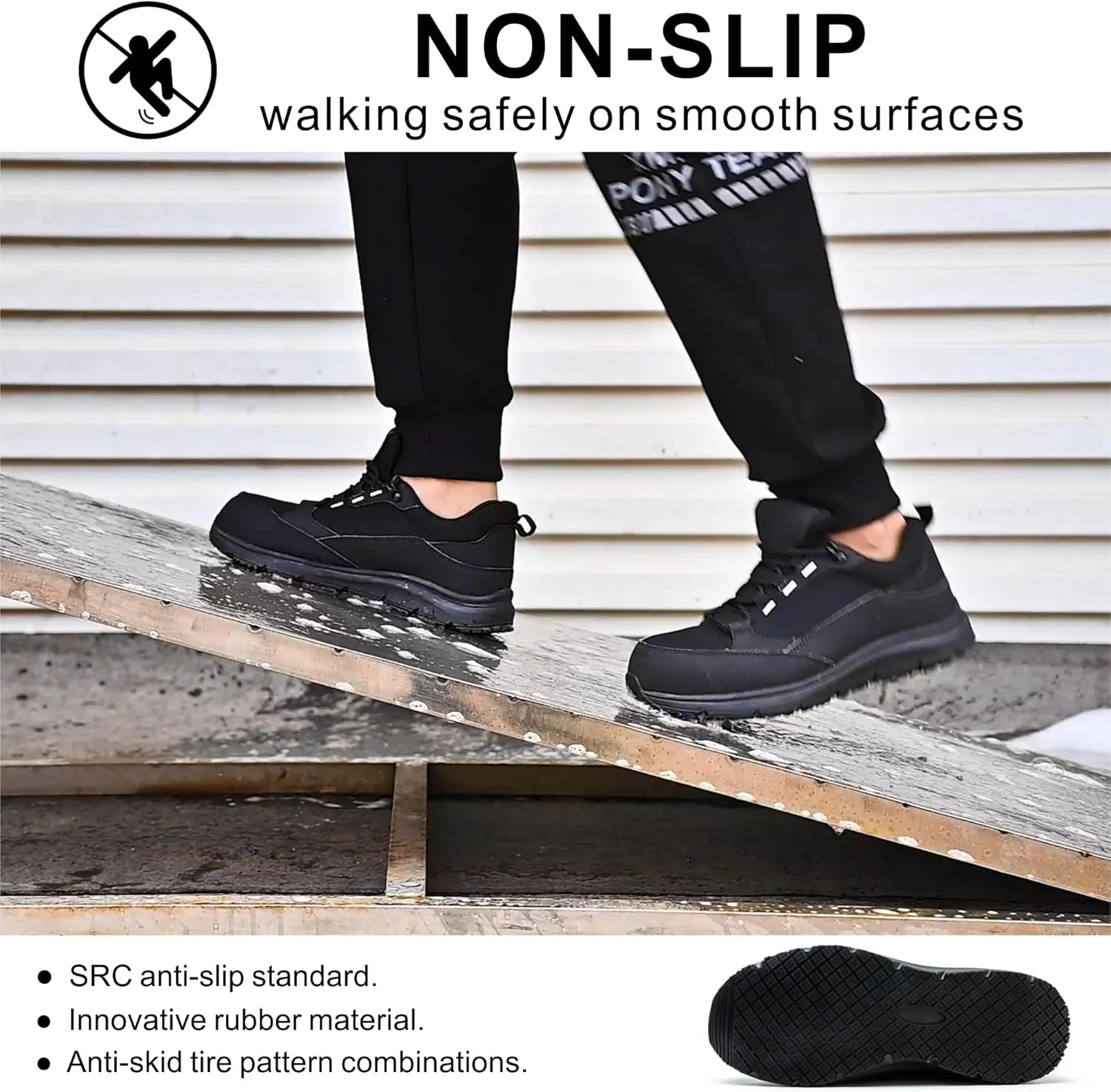 Steel Toe Non Slip Work Shoes for Men WomenWaterproof Lightweight Safety Sneakers